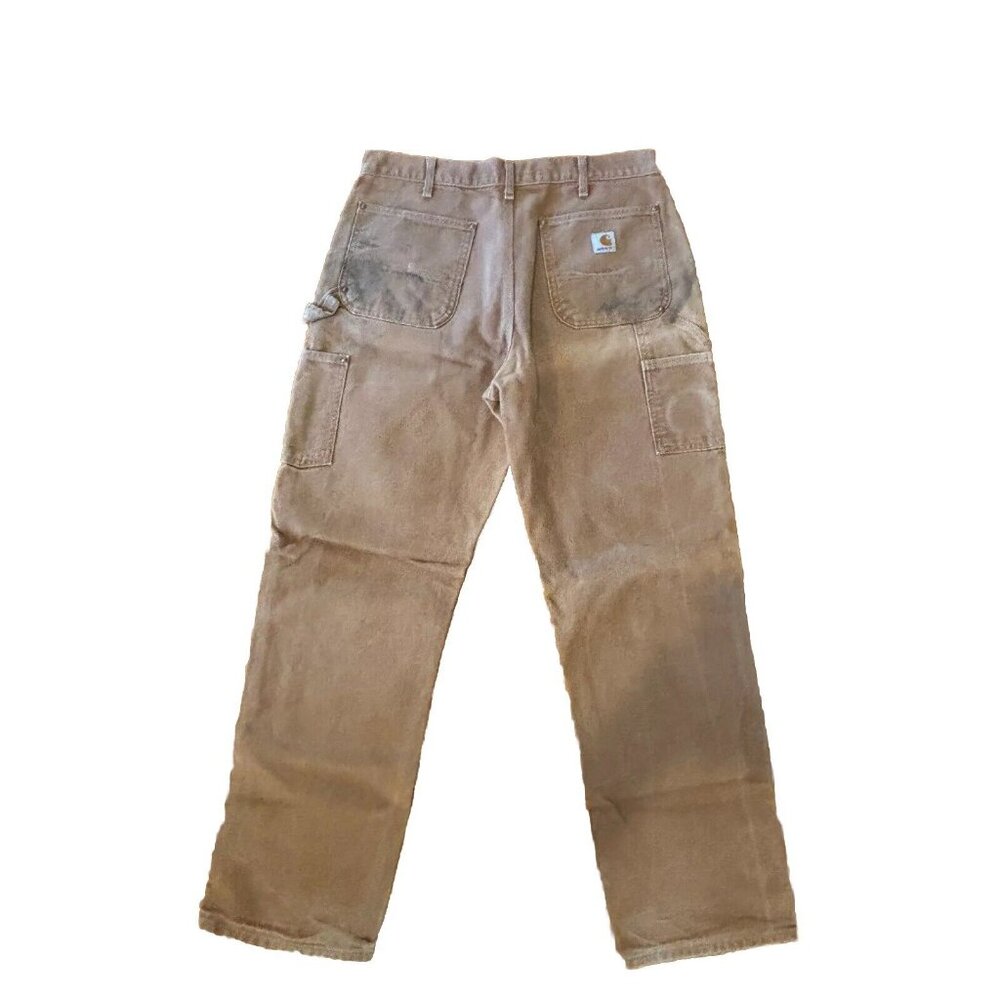 Vintage Carhartt Double Knee Pants Size 34x32/ 34x31 Original Fit B01 BRN USA